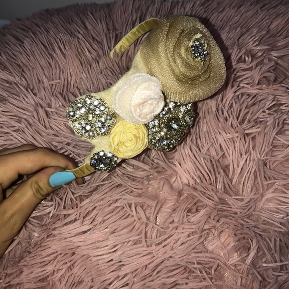 flower diamond headband handmade - Picture 1 of 5